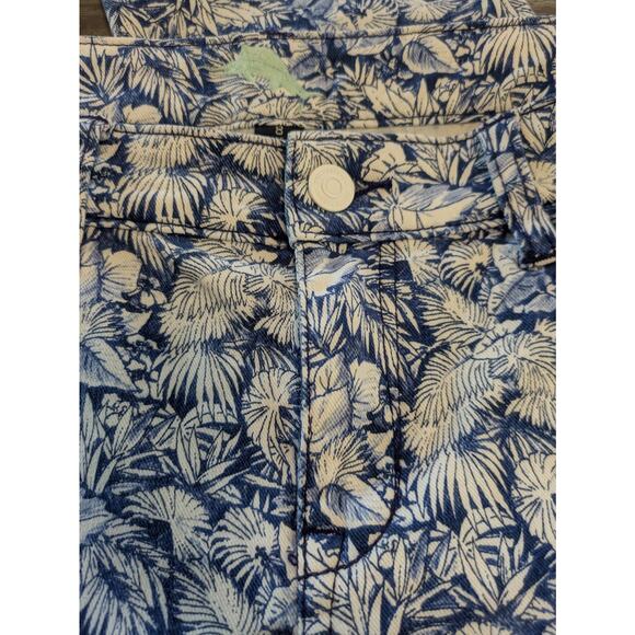 Tommy Bahama Wall of Palms Ankle Pants Jeans Low Rise Blue White print - Picture 5 of 7